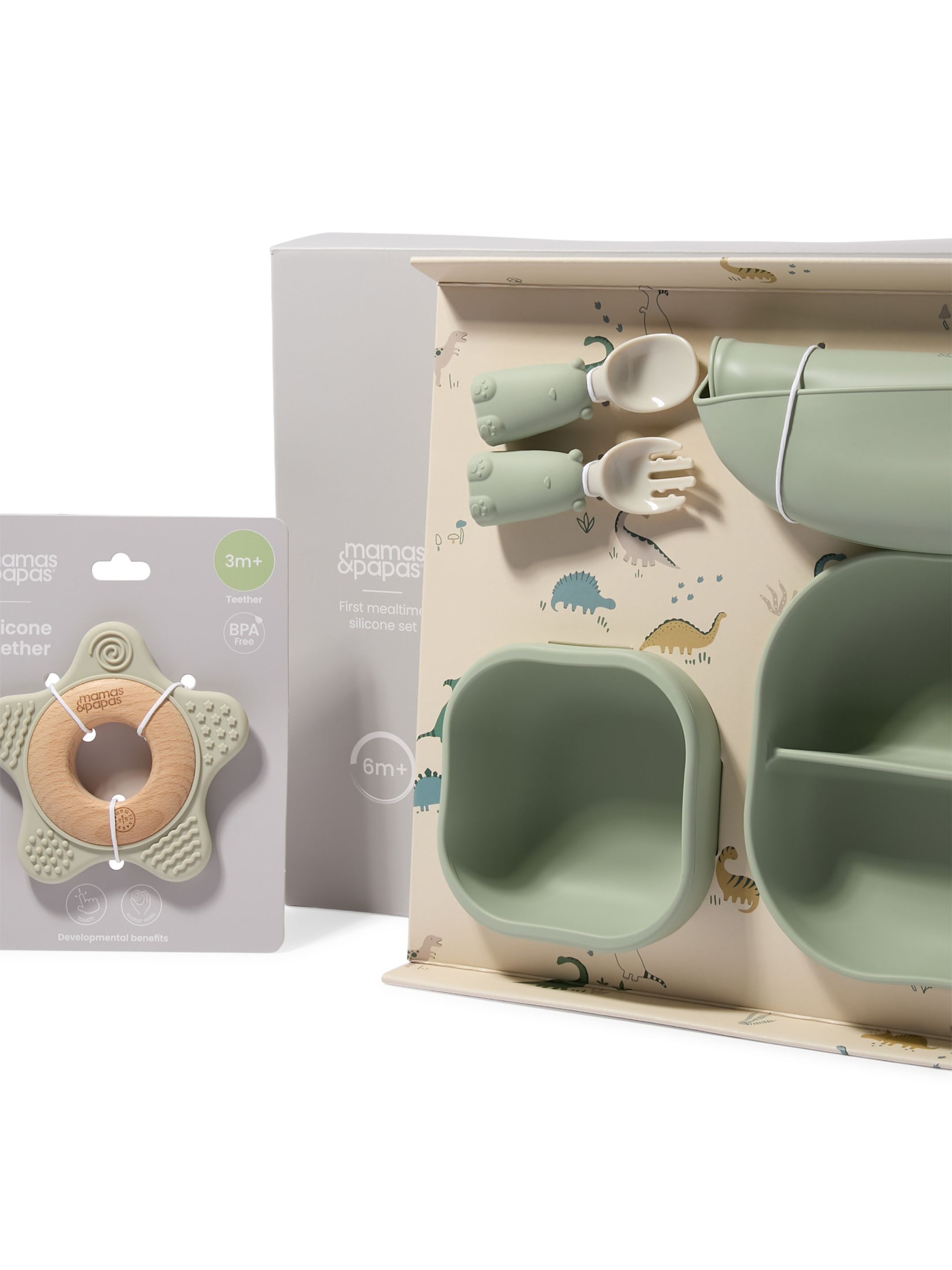 Weaning Set - Kiwi Silicone Meal Kit with Star Teether image number 2